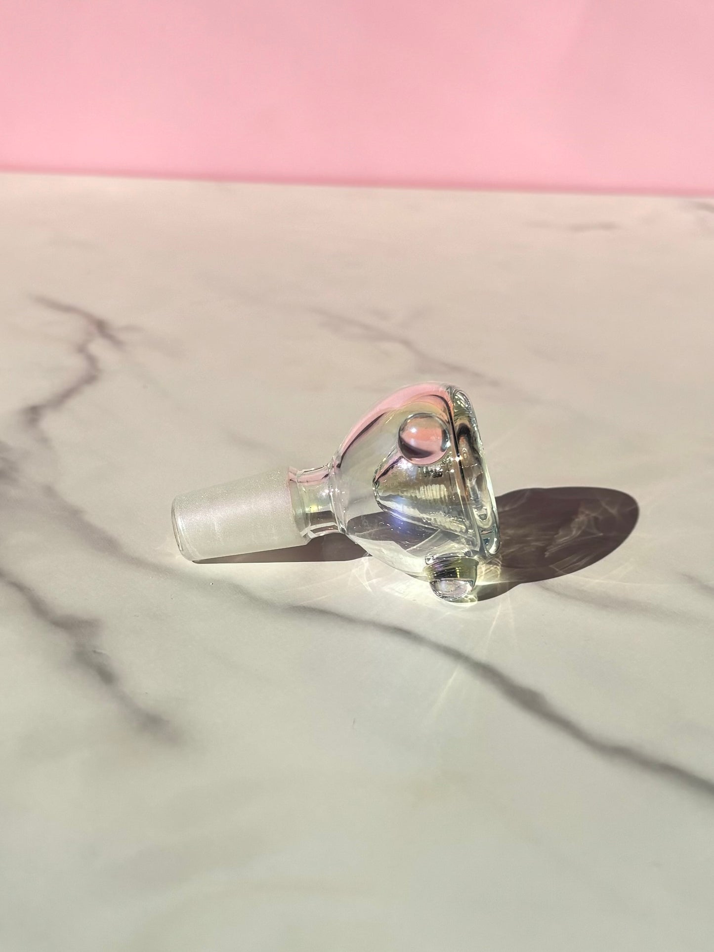 Round iridescent bowl