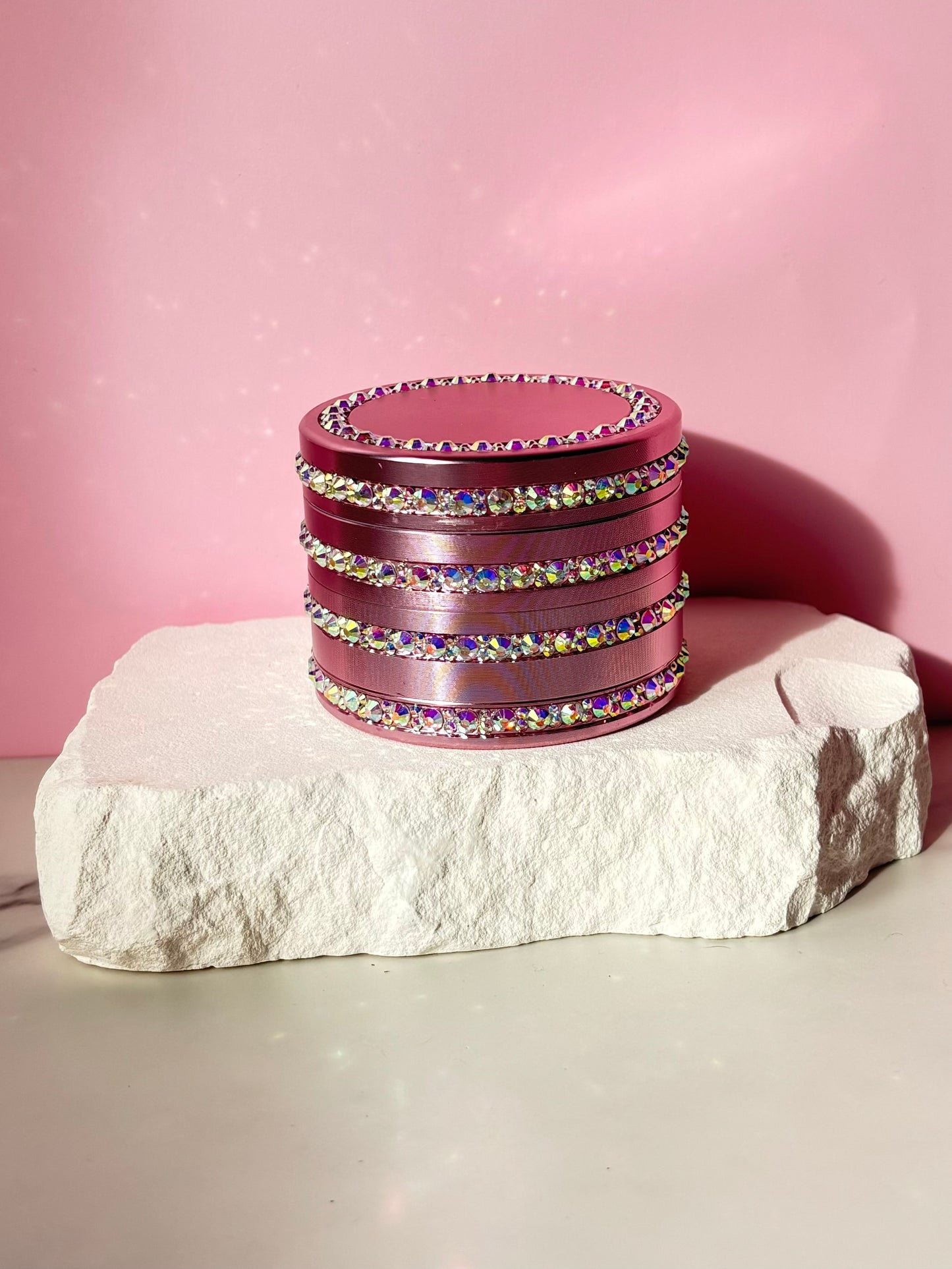 Pink Rhinestone Grinder