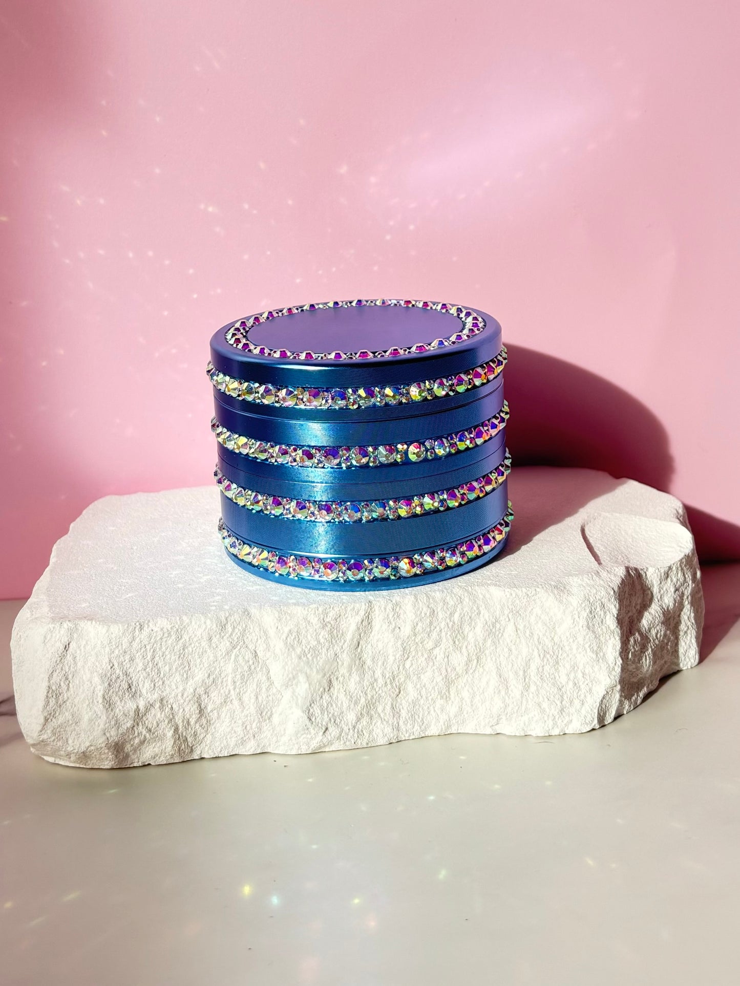 Blue Rhinestone Grinder